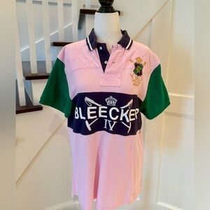 Pink Polo Ralph Lauren Rugby Shirt Size Medium